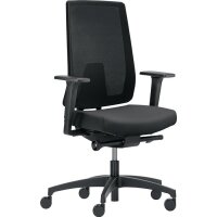 Dauphin Bürodrehstuhl mit Synchrontechnik schwarz 400-520 mm mit Armlehnen Tragfähigkeit 150 kg