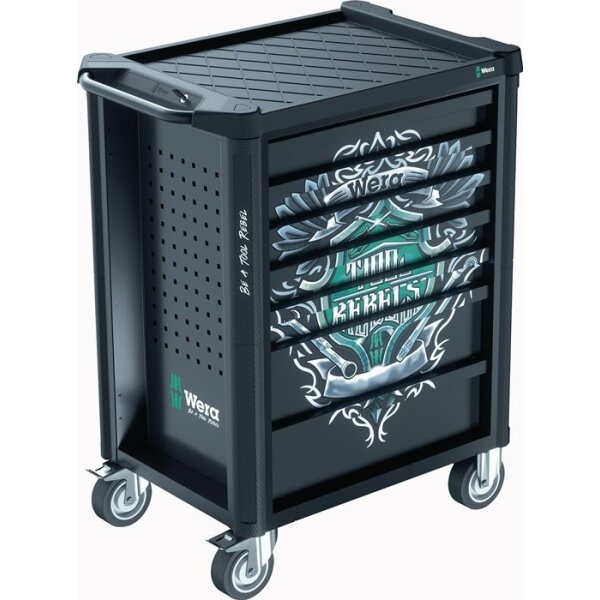 Wera Werkstattwagen 9700 Tool Rebel B785xT709xH1020mm 1000 kg 7 Schubladen 78-teilig