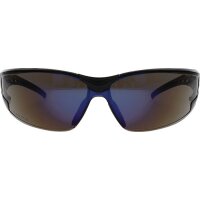 Pro fit Schutzbrille Racer 2.0 EN 166, EN 172 Bügel schwarz/blau, Scheibe verspiegelt Polycarbonat
