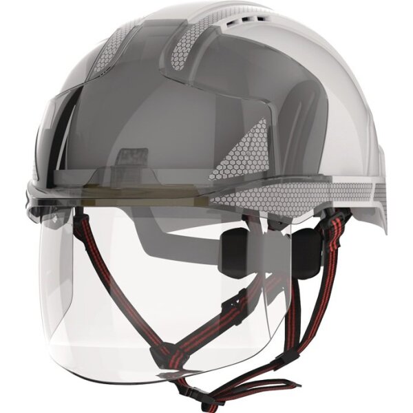Jsp Industriekletterhelm EVO® VISTAshield® Dualswitch™ weiß/rauch ABS EN 397, EN 50365, EN 12492