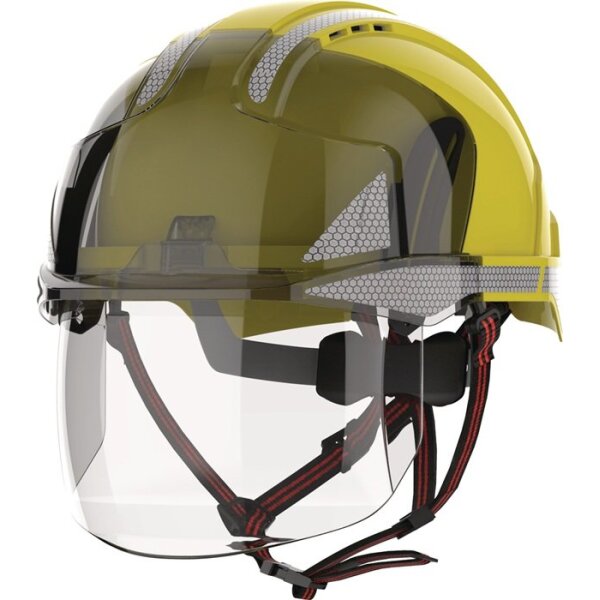 Jsp Industriekletterhelm EVO® VISTAshield® Dualswitch™ gelb/rauch ABS EN 397, EN 50365, EN 12492