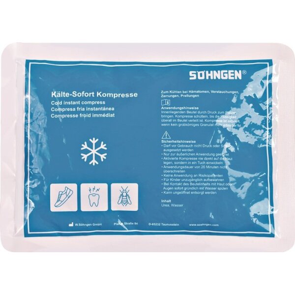 Söhngen Kälte-Sofortkompressen klein Länge ca. 150 x Breite ca. 210 mm ohne Vorkühlung