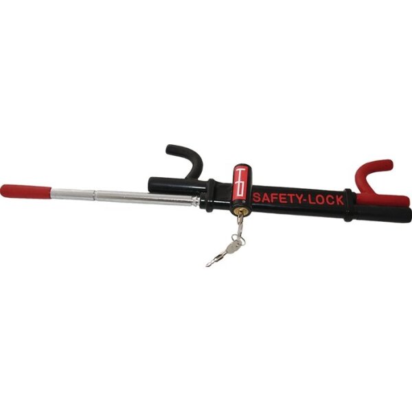 Hp autozubehör Lenkradkralle anti-theft lock Stahl L38,5xB12xH5mm 1,86 kg schwarz/rot