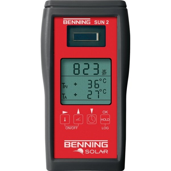 Benning Einstrahlungs-/Temperaturmessgerät SUN 2 Messung solarer Einstrahlung