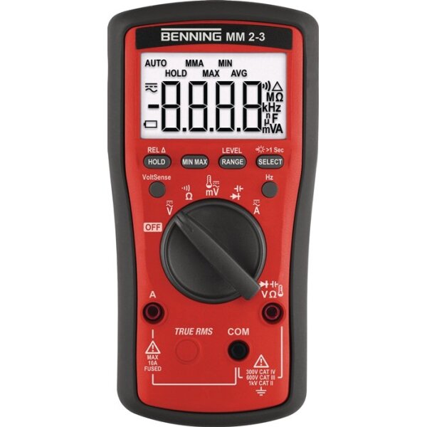 Benning Multimeter MM 2-3 0,01 mV – 600 V AC/DC TRUE RMS