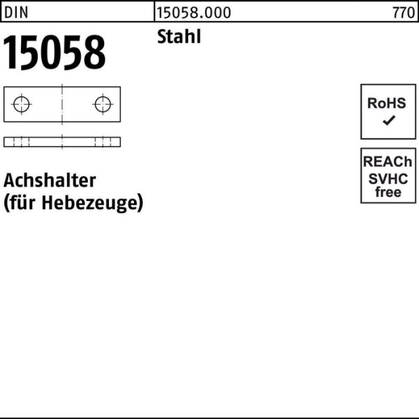 Achshalter DIN 15058 50x 12 Stahl 10 Stück