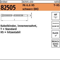 Kabelbinder R 82505 innenverz. 2,5x100/22 PA 6.6 HS sw 100St. HELLERMANNTYTON