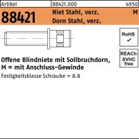 Blindnietschraube R 88421 M4x10/6x11 Niet Sta verz./Dorn Sta verz. 200St.