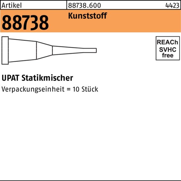 Statikmischer R 88738 UPM 44 - SM Ku. 10 Stück UPAT