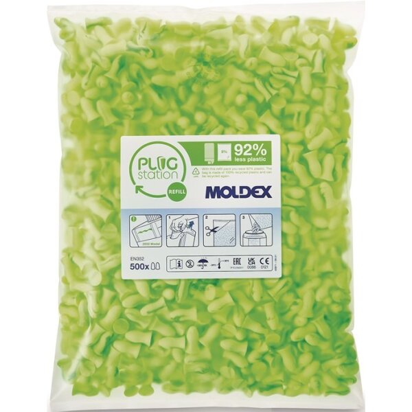 Moldex Gehörschutzstöpsel Contours® 746001 EN 352-2 SNR 35 dB 500 Paar / Nachfüllpackung