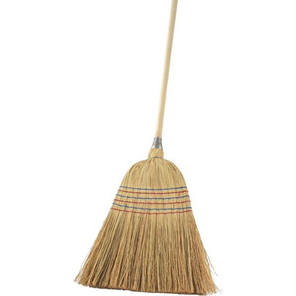 Reisstrohbesen Reisstroh L.1400mm m.Zierspirale