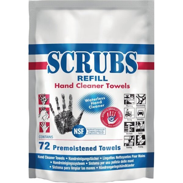Scrubs Handreinigungstuch Scrubs hohe Reinigungskraft 72 St. Nachfüllpackung