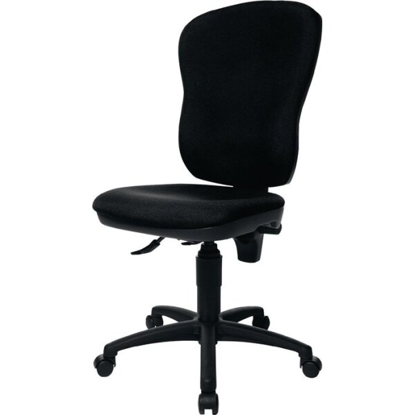 Topstar Bürodrehstuhl mit Permanentkontakt schwarz 420-550 mm ohne Armlehnen Tragfähigkeit 110 kg