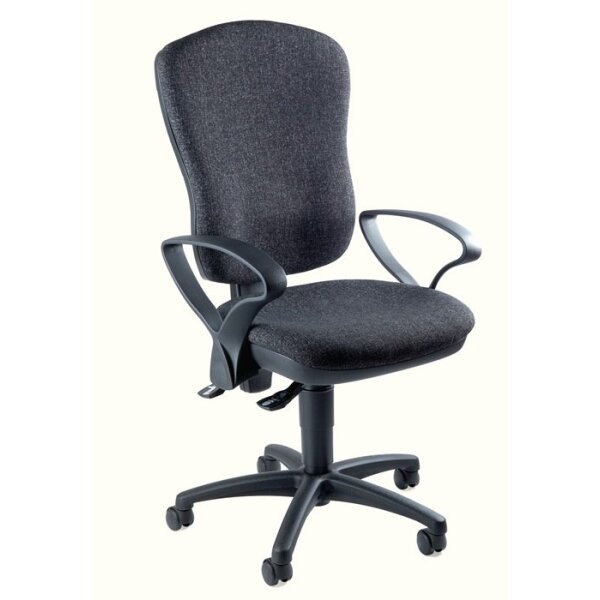 Topstar Bürodrehstuhl mit Permanentkontakt anthrazit 420 - 550 mm ohne Armlehnen Tragfähigkeit 110 kg