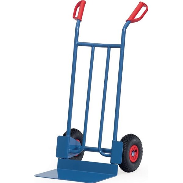 Fetra Sackkarre Schaufel-L300xB480mm Höhe 1150 mm Tragfähigkeit 250 kg Luft-Bereifung brillantblau