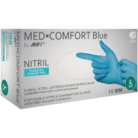 Einweghandschuhe Med Comfort Blue AMPRI