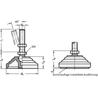 Kunststoff-Gelenkfuß GN 344 GANTER