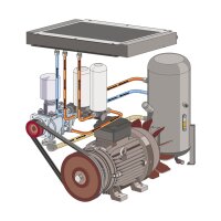Comprag Schraubenkompressor F0508, 8bar, 5,5kW, 750 ltr./min,, ohne Behälter und Kältetrockner