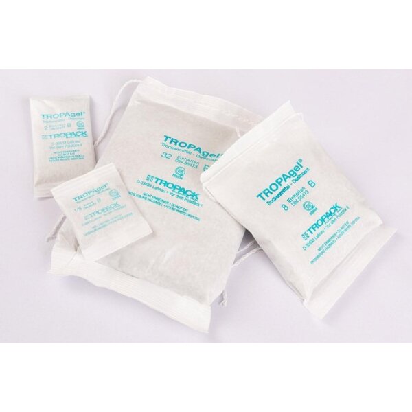 Transpak Trockenmittelbeutel nach DIN 55473 Maße 150x245mm weiß