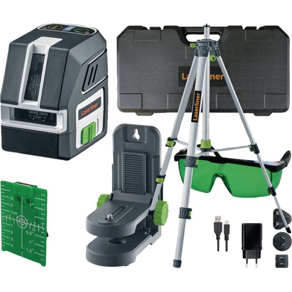 Laserliner Kreuzlinienlaser PocketCross-Laser 2G ± 3,5 ° ± 0,3 mm/m 55 m Laserklasse 2 Kompaktstativ