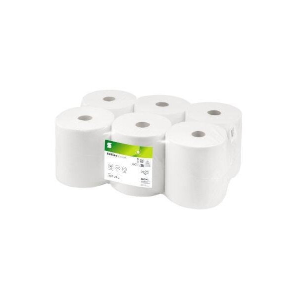 Satino by wepa Handtuchrolle Satino by WEPA Comfort 20,5 cm x 150 m (B x L) Tissue hochweiß 6 Rl./Pack.