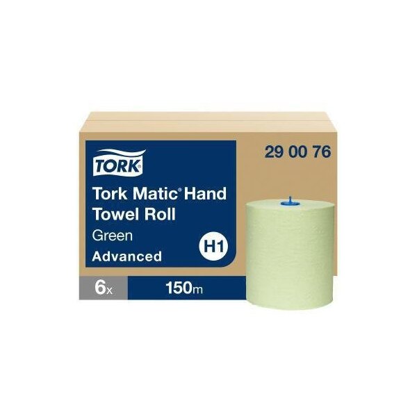 Tork Handtuchrolle Tork Matic® Advanced 21 cm x 150 m (B x L) Tissue grün 6 Rl./Pack.