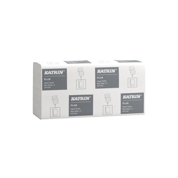 Katrin Papierhandtuch Katrin Plus L3 20,3 x 32 cm (B x L) 100 % Zellstoff hochweiß 25 x 90 Bl./Pack.