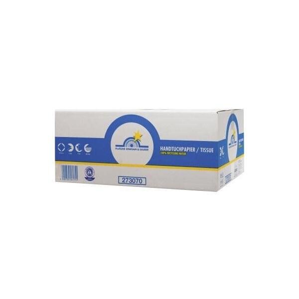 Profiline sparsam & sauber Papierhandtuch ProfiLINE SPARSAM & SAUBER 24,5 x 23 cm (B x L) Zellstoff hochweiß 20 x 200 Bl./Pack.