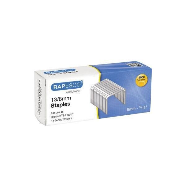 Rapesco Heftklammer RAPESCO 13/8 Serie 13 Tacker Rexel Rapid Leitz Novus Esselte Arrow Stanley Stahl 5.000 St./Pack.