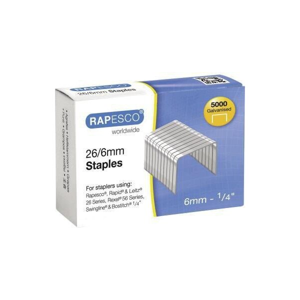 Rapesco Heftklammer RAPESCO 24/6 Stahl 5.000 St./Pack. RAPESCO 24/6 Stahl 5.000 St./Pack.
