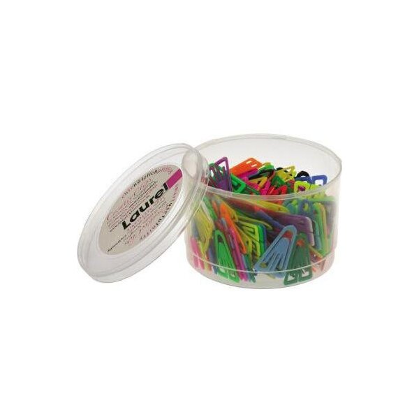 Laurel Büroklammer Laurel® VX runde Form 35mm Polystyrol farbig sortiert 200 St./Pack.