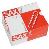 Sax Büroklammer Sax spitze Form 78mm Metall verzinkt...