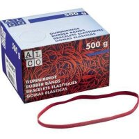 Alco Gummiband ALCO 6 x 200 mm (B x L) Kautschuk rot 500...