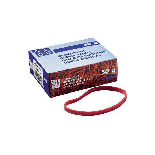 Alco Gummiband ALCO 6 x 200 mm (B x L) Naturkautschuk rot 1.000 g/Pack.