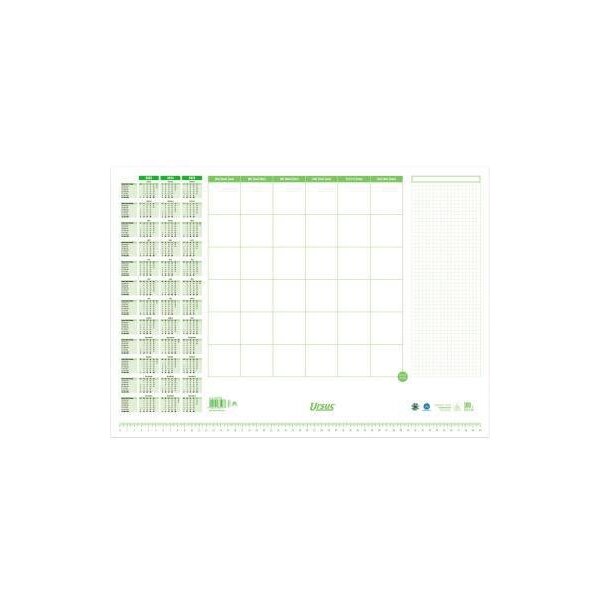 Ursus Schreibunterlage Ursus® Green 52,5 x 37,5 cm (B x H) ohne Folienauflage 2023-2025 100 % Recyclingpapier premiumweiß 30 Bl.