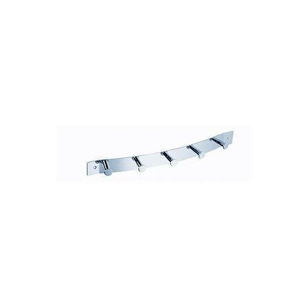 Alco Wandgarderobe ALCO 405 x 60 x 38 mm (B x H x L) 5 Haken Metall verchromt chrom