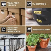 Dymo Schriftbandkassette DYMO® D1 12 mm x 7 m (B x L) weiß schwarz 10 St./Pack.