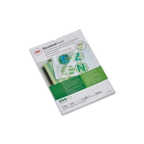 Gbc Laminierfolie GBC® DocumentT Pouch 216 x 303 mm (B x H) DIN A4 80µm glänzend 100 St./Pack.