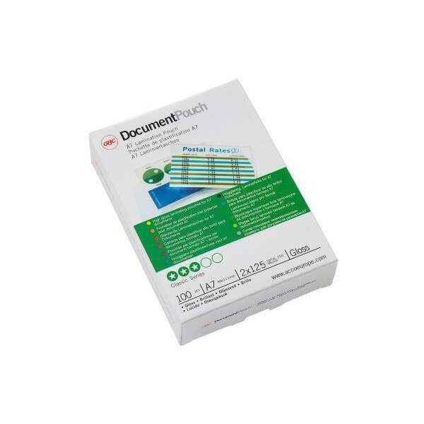 Gbc Laminierfolie GBC® DocumentT Pouch 80 x 111 mm (B x H) DIN A7 125µm glänzend 100 St./Pack.
