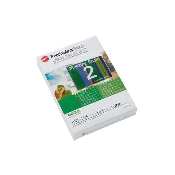 Gbc Laminierfolie GBC® PeelnStickTPouch 154 x 216 mm (B x H) DIN A5 125µm glänzend 100 St./Pack.