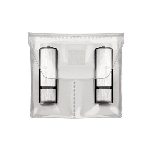 Veloflex USB-Stick Hülle Veloflex 10 x 10 cm (B x H) 2 USB-Sticks/1 USB-Stick 1 Visitenkarte Polypropylen transparent 5 St./Pack.