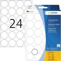 Herma Markierungspunkt HERMA 25mm Papier weiß 768...