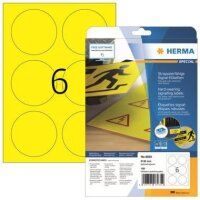 Herma Folienetikett HERMA 85mm gelb 150 Etik./Pack. HERMA...