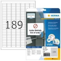 Herma Haftetikett HERMA 25,4 x 10 mm (B x H) wieder...
