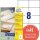 Avery zweckform Universaletikett Avery Zweckform Recycling 105 x 74 mm (B x H) nicht wieder ablösbar 100 % Altpapier naturweiß 800 Etik./Pack.