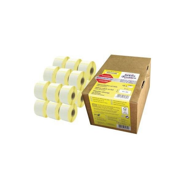 Avery zweckform Adressetikett Avery Zweckform 36 x 89 mm (B x H) Papier weiß 260 Etik./Rl. 18 x 260 Etik./Pack.