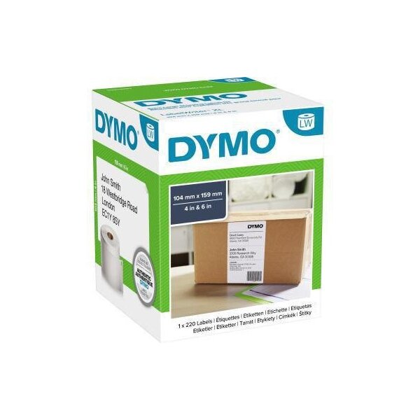Dymo Versandetikett DYMO® Original 104 x 159 mm (B x H) Papier weiß 220 Etik./Rl.