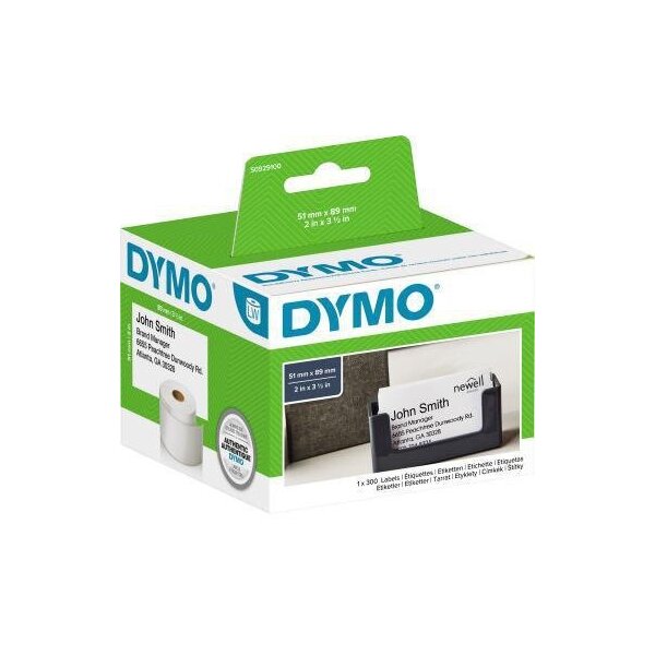 Dymo Visitenkartenetikett DYMO® Original 51 x 89 mm (B x H) nicht wieder ablösbar Papier weiß