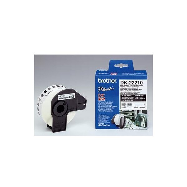 Brother Endlosetikett Brother 29 mm x 30,5 m (B x L) Papier weiß