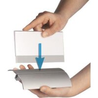 Durable Tischnamensschild DURABLE DESK PRESENTER DE LUXE 210 x 61 mm (B x H) Acryl/Aluminium transparent 2 St./Pack.